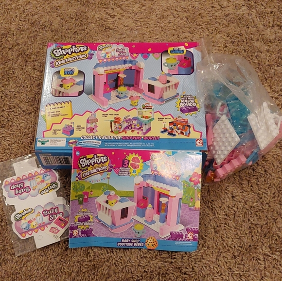 ❤️SALE! SHOPKINS Kinstructions Baby Shop 128 Piece Set - Picture 3 of 5